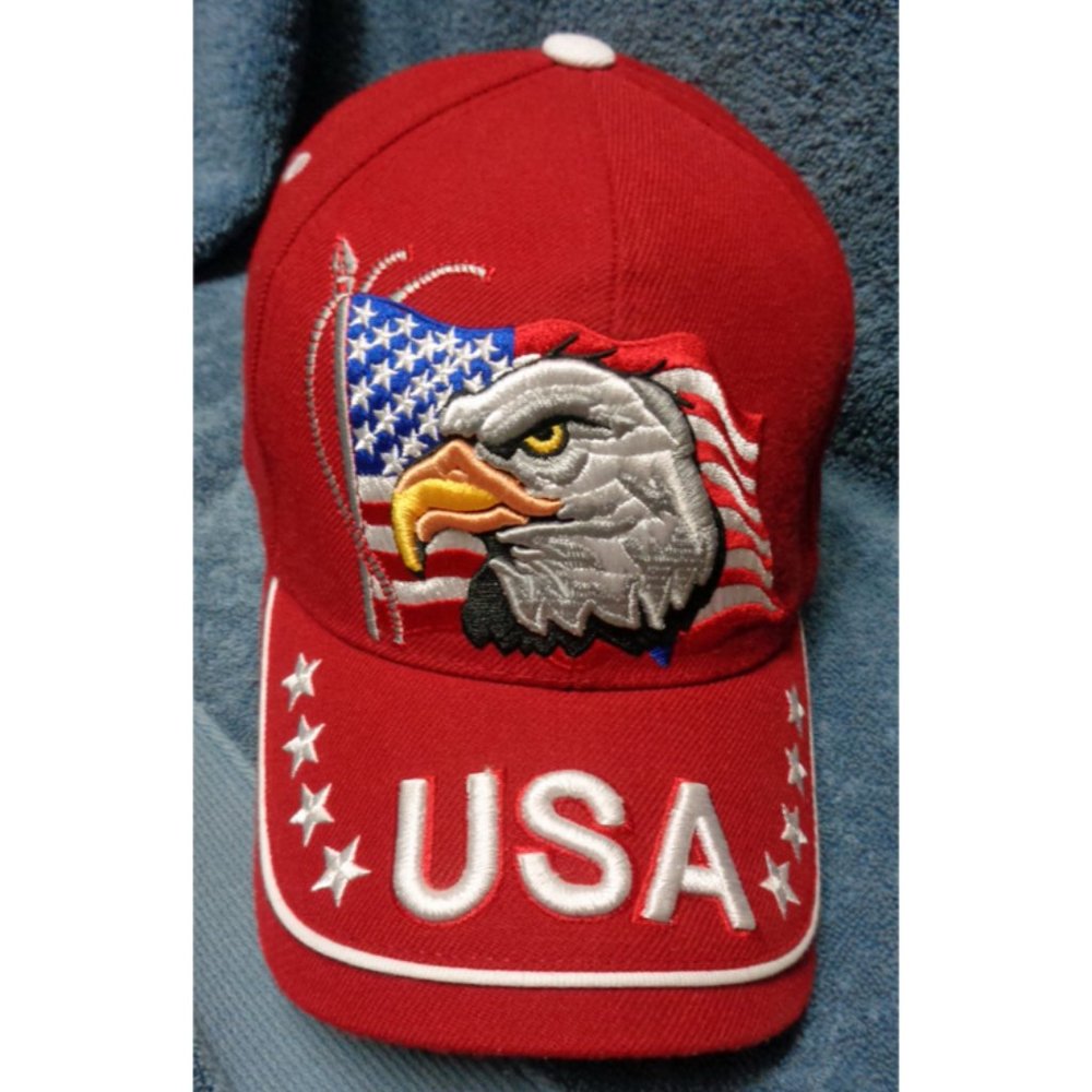 Red USA Eagle Hat